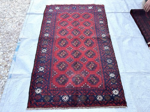 Hand knotted afghan baluchi - knotted,