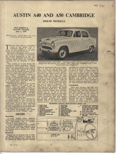Austin a40 a50 - &,