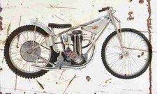 JAP 500 Speedway 1949 Aged Vintage Photo Print A4 Retro poster