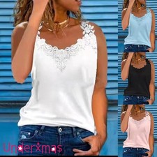 Womens Lace V Neck Tank Tops