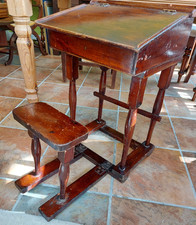 Vintage Wooden children's desk & folding bench, home made, small child, toddler