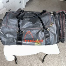 Vintage 80's Head Holdall Gym Bag Monte Carlo Rare Sports Bag, Black, Red, Gold