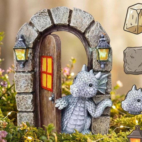 Mini dragon statue ornament - statue,