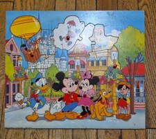 Walt Disney World Wooden Tray Puzzle Vintage 1984