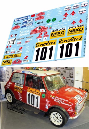 Decals for mini rally - for,