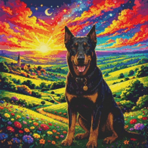 Beauceron puppy dog summer - puppy, dog: