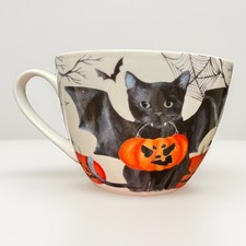 Portobello By Design Inspire Bat Cat Halloween Pumpkin Mug Bone China Large Mug