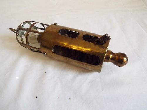 Vintage brass lucas bird - brass, cage
