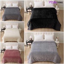 2 Ply Heavy Blanket Soft Thick Warm Bed Throw Double Sided Weight 3kg 160x220cm