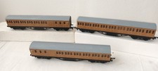 OO gauge GOOD 3x Graham Farish Grafar LNER Suburban Coach Teak Grey Rooves