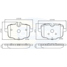 Brake Pads Set For BMW 7