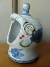 Smailholm Studio Kinsman Blake Salt Dish Helmet 13cm Tall Scottish Pottery