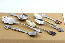 Group of various novelty spoons souvenir jam tea