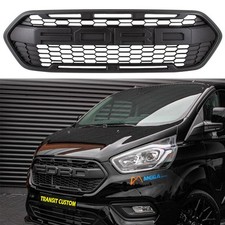 Grill For Ford Transit Custom 2018-2023  Grille Raptor Style Upgrade Mesh Black