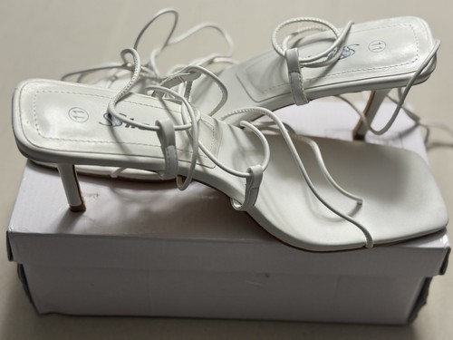 Women white lace up - white,