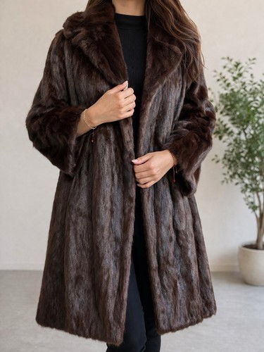 Vintage real mahogany mink fur - mink,