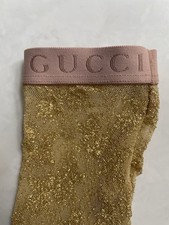 Gucci Gold Lace Mesh Socks