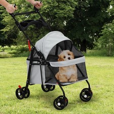 Portable Medium Dog Stroller Buggy Lightweight Pet Pram Doggy Pushchair Foldable