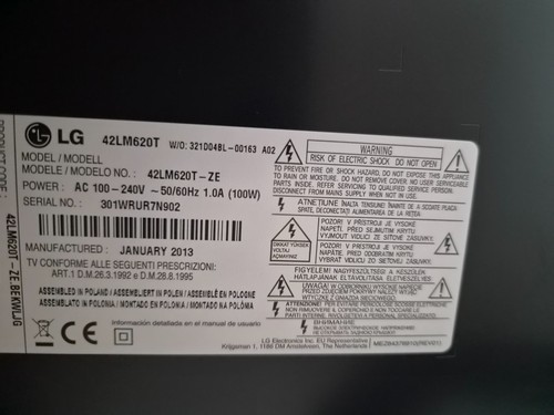 Model 42lm620t good - lg,