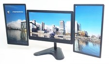 TRIPLE HDMI SCREEN MONITOR WEBCAM SETUP + STAND 23" & 2 x 22" FULL HD USB 2.0