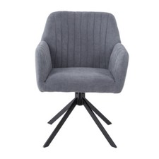 Grey Teddy Boucle Swivel Chair