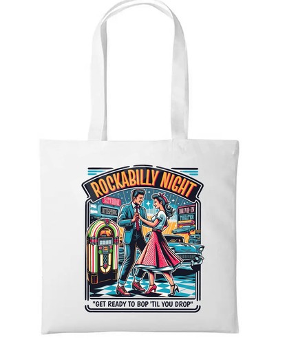 Tote bag rockabilly party gig - bag,