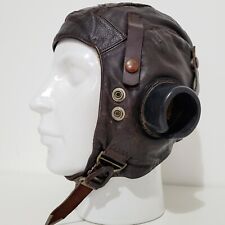 RARE WW2 FIRST TYPE RAF FLYING HELMET TYPE C WWII LEATHER PILOT HAT FIGHTER
