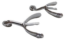 Swan Neck Spurs Short British Army / Military Boots Chrome / Silver Finish