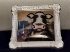 CAROLINE SHOTTON 'Moona Lisa' Cow CUFFLINKS Limited Edition New SBC