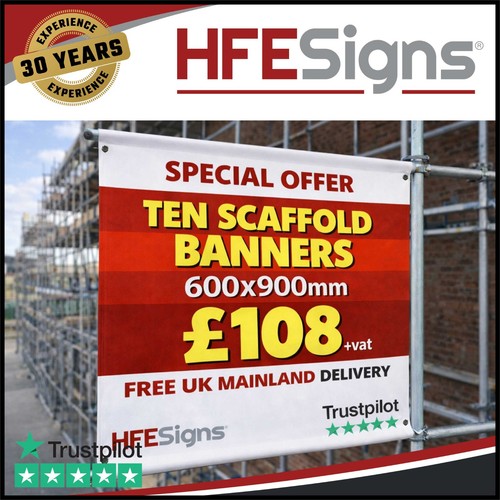 10x scaffolding banners - 10x, with