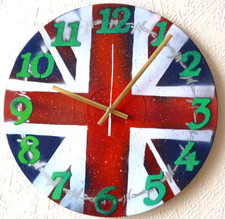 Union Jack wall clock..punk rock..ska..MOD..St George ..England 
