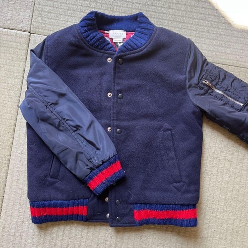 Gucci stadium jacket navy dog - gucci,