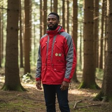 Great Escape Outdoor Waterproof Jacket Men's M Missing Hood Full Zip Vintage