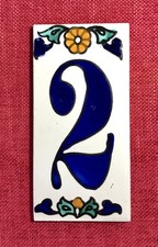 Number 2, Hand Painted Ceramic