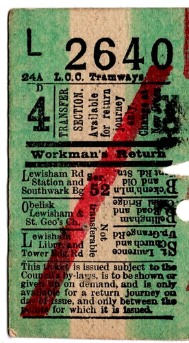 Tram ticket london - tram, ticket: