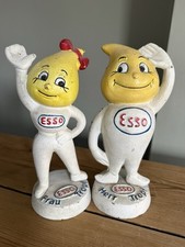 Pair Of Esso Cast Iron Oil