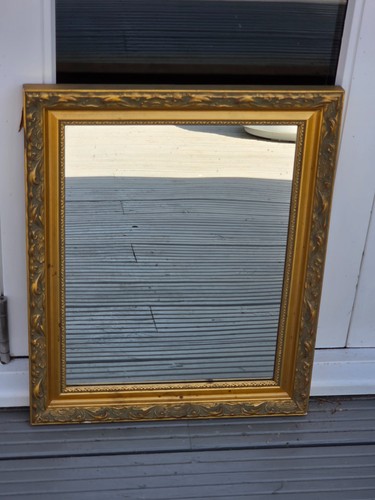 Gilt framed rectangular wall - gilt,