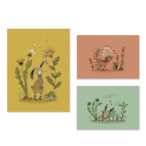 Three little rabbits - little, poster