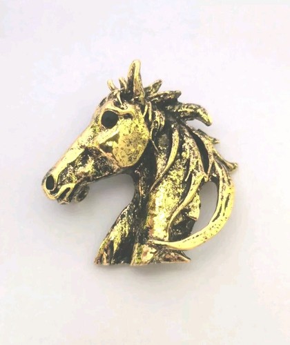Vintage horse profile brooch - vintage,
