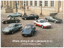 PORSCHE 911 924 928 944 968 1980'S COLLECTION SHOWROOM POSTER RARE A3