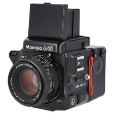 Mamiya 645 PRO TL with C 80mm 2.8 N 120 Film Back Waist Level Finder Crank