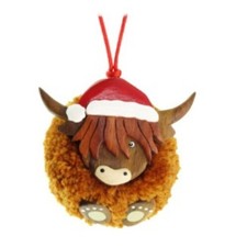 Highland Cow Pom Pom-Christmas