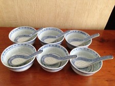 6 Vintage Chinese Blue & White