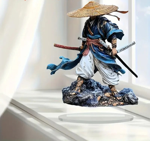 Samurai warrior statue desktop - samurai,