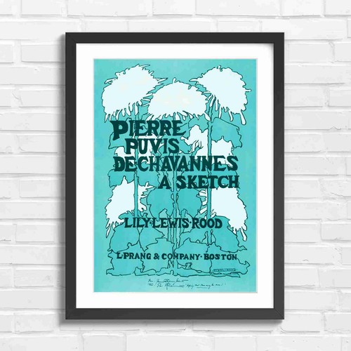 Art nouveau lily trees - nouveau, text