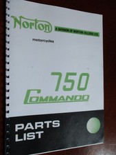 NORTON COMMANDO 750 PARTS LIST BOOK