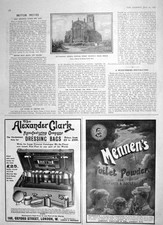 Old Antique Print 1905