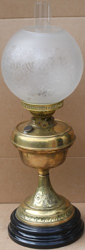Large old brass - brass, lamp