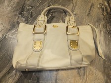 ladies modalu london leather handbag in white leather