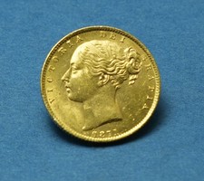 1871  Queen Victoria Shield Reverse Sovereign - UNC or near so